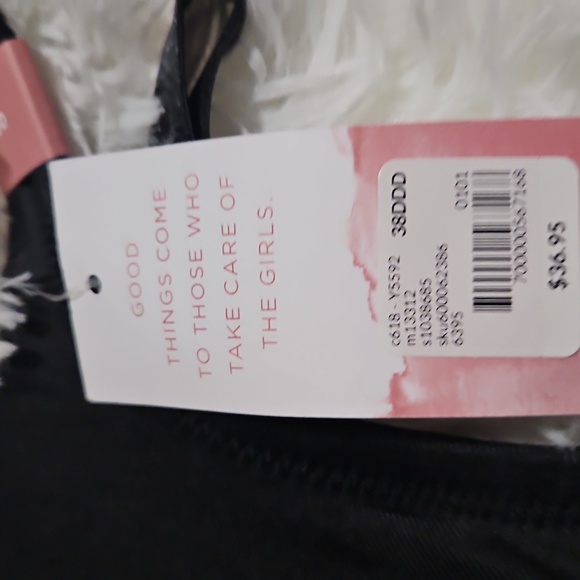 Black Molded Cup Bra with Adjustable Straps - Picture 4 of 5